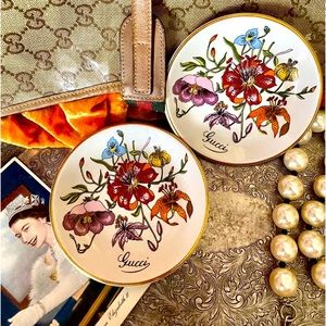 Rare Vintage GUCCI Accornero Floral Trinket Dish 1970s Designer Home Decor GG 2